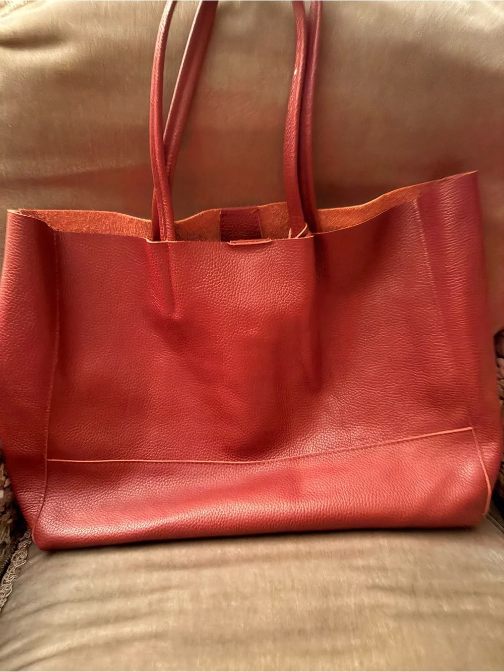 Adoratti burgundy The Caryall leather tote